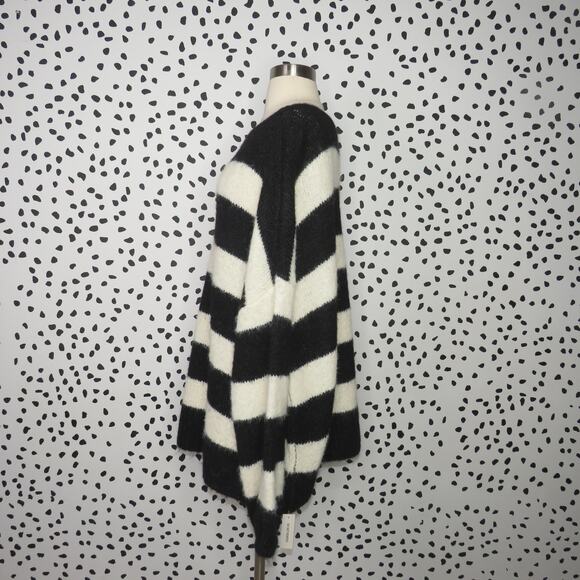 For Love & Lemons Black & White Striped Meggy Oversized Sweater - Picture 5 of 10